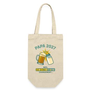 Futur Papa 2027 Chargement En Cours Humour - Sac à bouteille - nature - Devant