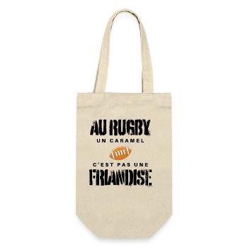 Au Rugby Un Caramel C'est Pas Une Friandise. rugby - Sac à bouteille - nature - Devant