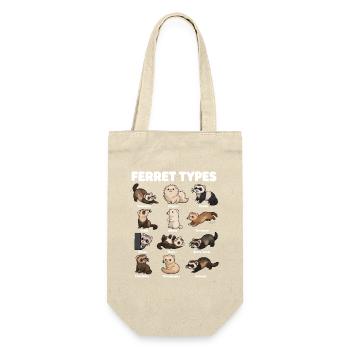 Ferret Types, Cute Different Ferrets - Gift Bag for Bottles - nature - Front