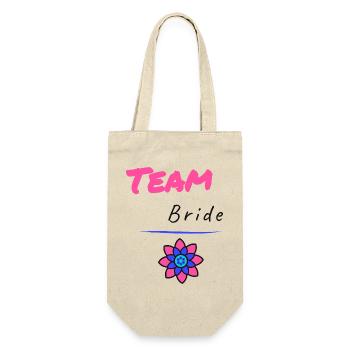 Bachelorette party. BRIDE. TEAM. TEAM MARIEE. BRIDE-TO-BE - Gift Bag for Bottles - nature - Front