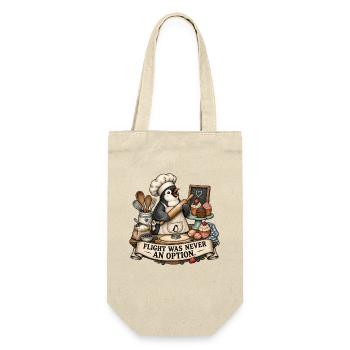 Pinguin Bäckerwitz Bäcker Humor - Geschenkbeutel für Flaschen - Natur - Vorne
