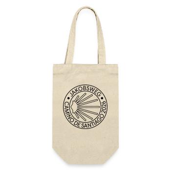 Camino de Santiago 2026 | Jakobsweg Stempel - Geschenkbeutel für Flaschen - Natur - Vorne