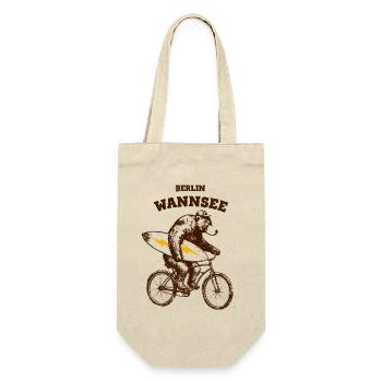 Berlin Bär Wannsee - Geschenkbeutel für Flaschen - Natur - Vorne