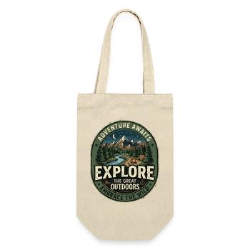 Entdecken Sie die Natur – Abenteuer und Natur - Geschenkbeutel für Flaschen - Natur - Vorne