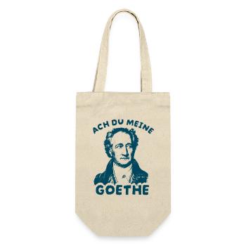 Ach du meine Goethe  Literatur Wortspiel Humor - Geschenkbeutel für Flaschen - Natur - Vorne