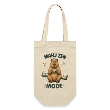Mahjong Mahj Zen Mode Capybara - Geschenkbeutel für Flaschen - Natur - Vorne