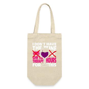 Wine Therapy Satire Tee - Gift Bag for Bottles - nature - Front