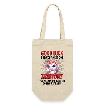 Funny Farewell Coworker - Gift Bag for Bottles - nature - Front