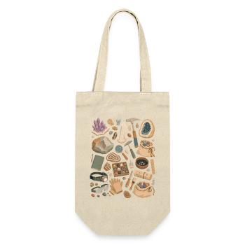 Steinliebe | Mineralien & Kristalle - Geschenkbeutel für Flaschen - Natur - Vorne