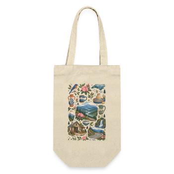 Asheville, North Carolina Liebe | Blue Ridge  - Geschenkbeutel für Flaschen - Natur - Vorne