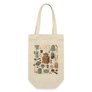 Coffee Love | Barista & Hand Filter - Gift Bag for Bottles - nature - Front