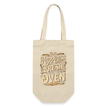 Pastry Chef Happiness Is Fresh From Confectioner - Gift Bag for Bottles - nature - Front