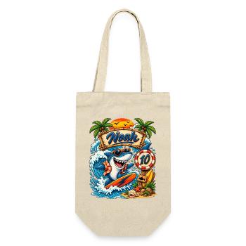 Noah Shark Surfer 10th Birthday - Gift Bag for Bottles - nature - Front