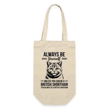 British Shorthair Cat British Shorthair Gift - Gift Bag for Bottles - nature - Front