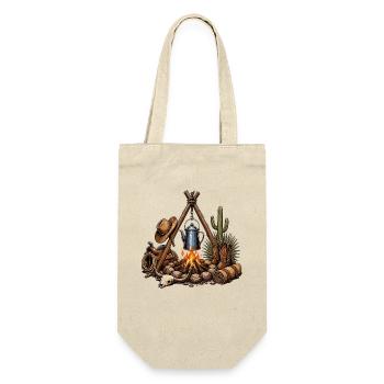 Desert Campfire Western Motif - Gift Bag for Bottles - nature - Front