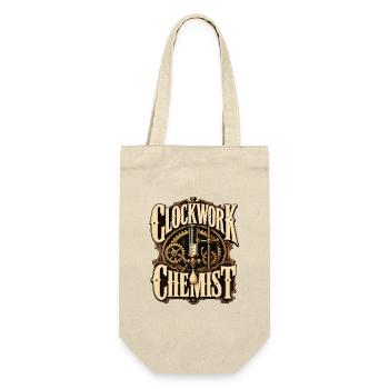 Uhrwerk-Chemiker Steampunk-Chemie Verrückte Wissenschaftler - Geschenkbeutel für Flaschen - Natur - Vorne