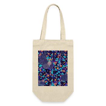 Anti AI Distortion Pattern - Geschenkbeutel für Flaschen - Natur - Vorne