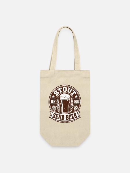 Bierfan Brauhaus Bierliebhaber Geschenk - Geschenkbeutel für Flaschen - Natur