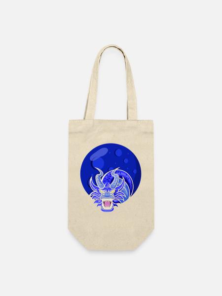 Qigong Qi Gong Tai Chi Chigong Drache - Geschenkbeutel für Flaschen - Natur