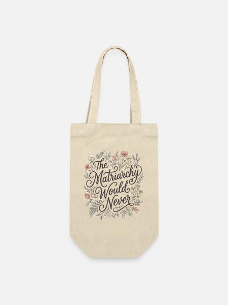 Das Matriarchat würde niemals floral feministisch sein - Geschenkbeutel für Flaschen - Natur