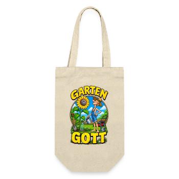 Garten Gott – Funny Gardener Gardening - Geschenkbeutel für Flaschen - Natur - Vorne