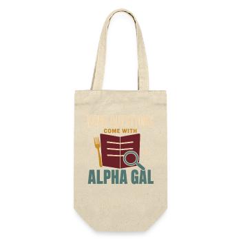 Alpha-gal-syndrom Alpha-gal-allergie Rotes Fleisch - Geschenkbeutel für Flaschen - Natur - Vorne