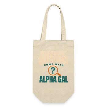 Alpha-gal-syndrom Alpha-gal-allergie Rotes Fleisch - Geschenkbeutel für Flaschen - Natur - Vorne