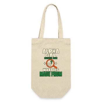 Alpha-gal-syndrom Alpha-gal-allergie Rotes Fleisch - Geschenkbeutel für Flaschen - Natur - Vorne