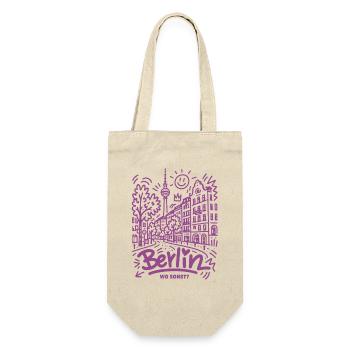 Berlin - Wo sonst? Stadt mit Charme und Stil - Geschenkbeutel für Flaschen - Natur - Vorne
