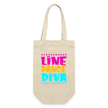 Linedance - Geschenkbeutel für Flaschen - Natur - Vorne