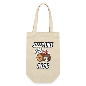Sleep Like a Log – lustige, wörtliche Idiom-Zeichentrickserie - Geschenkbeutel für Flaschen - Natur - Vorne