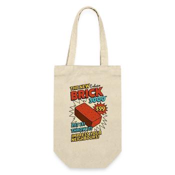 Brick 3000 - Geschenkbeutel für Flaschen - Natur - Vorne
