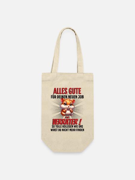 Kollegen Abschied - Geschenkbeutel für Flaschen - Natur
