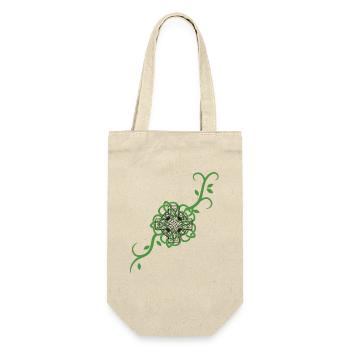 Celtic Irland Wikinger Keltisch Knoten Muster Baum - Geschenkbeutel für Flaschen - Natur - Vorne