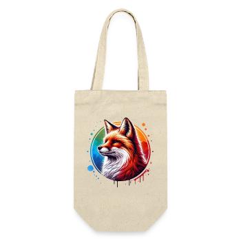 Rotfuchs Fuchs Fox - Geschenkbeutel für Flaschen - Natur - Vorne