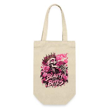 Beauty Bites: Rose Totenkopf - Geschenkbeutel für Flaschen - Natur - Vorne
