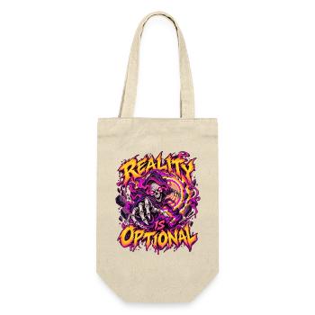 Reality is Optional - Geschenkbeutel für Flaschen - Natur - Vorne