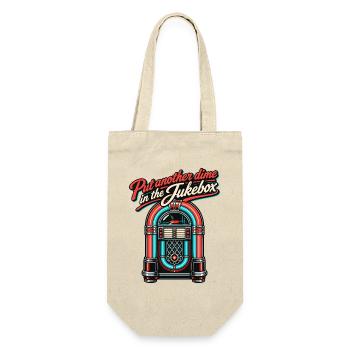 Put Another Dime In The Jukebox Retro 50s - Geschenkbeutel für Flaschen - Natur - Vorne