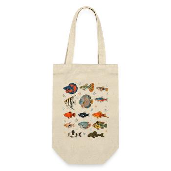 Tropische Fische | Aquarium & Zierfische - Geschenkbeutel für Flaschen - Natur - Vorne