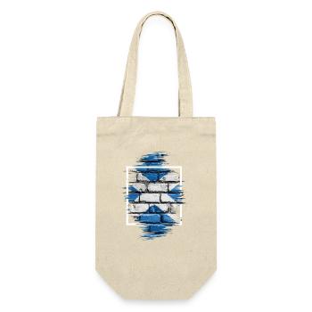 Saltire Brick Graffiti - Geschenkbeutel für Flaschen - Natur - Vorne
