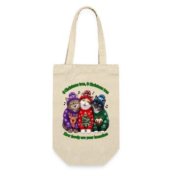 O Weihnachtsbaum - Geschenkbeutel für Flaschen - Natur - Vorne