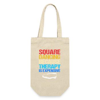 Square Dance - Geschenkbeutel für Flaschen - Natur - Vorne