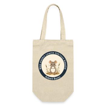 Wee Sleekit Cowrin Tim'rous Beastie Maus-Emblem - Geschenkbeutel für Flaschen - Natur - Vorne