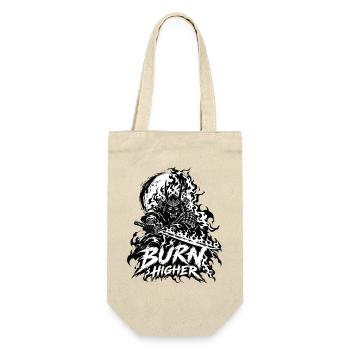 Flammen-Samurai Brenn Höher - Geschenkbeutel für Flaschen - Natur - Vorne