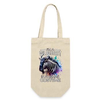 Team Gnu - Geschenkbeutel für Flaschen - Natur - Vorne