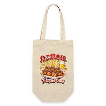 Takoyaki Crazy - Geschenkbeutel für Flaschen - Natur - Vorne
