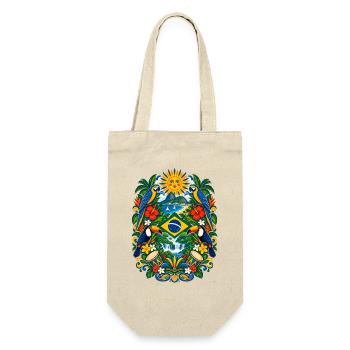 Brasilien | Amazonas, Tukane & Samba - Geschenkbeutel für Flaschen - Natur - Vorne