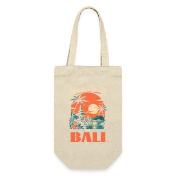 Weck mich in Bali - Geschenkbeutel für Flaschen - Natur - Vorne