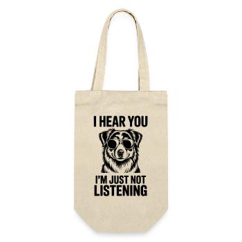 Australian Shepherd Spruch Lustige Aussie Geschenk - Geschenkbeutel für Flaschen - Natur - Vorne