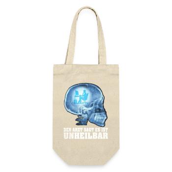 Computer PC Nerd Informatiker Lustiger Spruch - Geschenkbeutel für Flaschen - Natur - Vorne